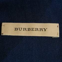 مملوكة مسبقًا Burberry Blue Checks Silk Scarf 