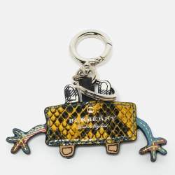 مملوكة مسبقًا دلاية حقيبة بربري وحش مرصع منقوش جلد الثعبان أصفر