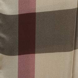 Pre Owned Burberry Beige Check Silk Stole