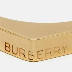 Pre Owned Burberry Gold tone Cuff Bracelet L