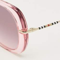 Pre Owned Burberry Pink/Grey Gradient B 4374 Eugenie Oversized Sunglasses
