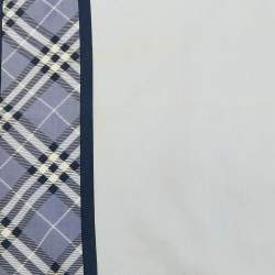 Pre Owned Burberry Blue Checked Cotton Handkerchief