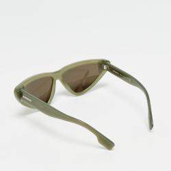 Pre Owned نظارة شمسية بربري B 4292 خضراء/رمادية عيون قطة