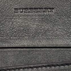 مملوكة مسبقًا Burberry 6 Key Case Holder Black/Navy Blue Haymarket Nylon and Leather