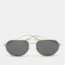 مملوكة مسبقًا نظارة شمسية بربري B 3140 مستطيلة سوداء/فضية اللون