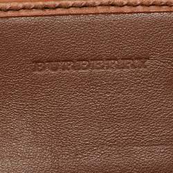 مملوكة مسبقًا Burberry Key Holder Beige/Brown Haymarket Check Canvas and Leather