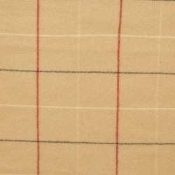 Pre Owned وشاح بربري صوف مربعات بيج مزين بالشراشيب