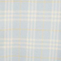 مملوكة مسبقًا Burberry Blue Checked Wool Fringed Scarf