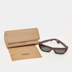 Pre Owned نظارة شمسية بربري B4405 عين قطة بورجوندي