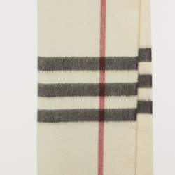 مملوكة مسبقًا شال بربري كشمير مربعات عملاقة بكريم مع شراريب