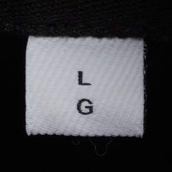 Pre Owned Burberry Blue Cotton Checked Bucket Hat L