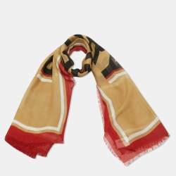 مملوكة مسبقًا وشاح بربري مودال بيج/أحمر ب بوكس تكست