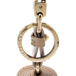 Pre Owned دلاية حقيبة بربري بشراشيب جلد مرصع بيج