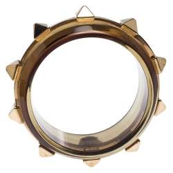 Burberry Clear Green Perspex Studded Bangle 