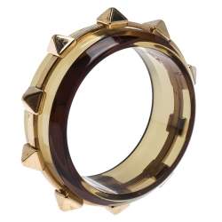 Burberry Clear Green Perspex Studded Bangle 