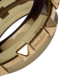 Burberry Clear Green Perspex Studded Bangle 