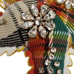 Burberry Crystal Multi Color Wool and Leather Starfish Motif Gold Tone Bag Charm
