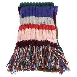 Burberry Multicolor Striped Long Chunky Knit Scarf Burberry | TLC