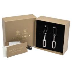 مملوكة مسبقًا أقراط بربري بحليات سل سلة متدلية طويلة فضية اللون