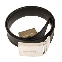 مملوكة مسبقًا حزام بربري شارلس 35 كانفاس مقوى كاروهات نوفا بني/ أسود 80 سم