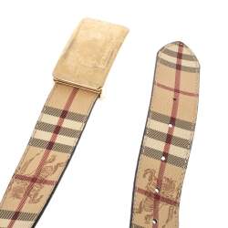 Pre Owned حزام بربري كانفاس كاروهات هايماركت بيج 100 سم