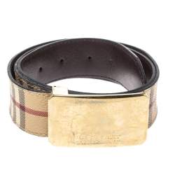 Pre Owned حزام بربري كانفاس كاروهات هايماركت بيج 100 سم