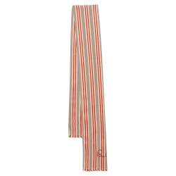 مملوكة مسبقًا Burberry Orange/Beige Stripe Silk Blend Neck Scarf