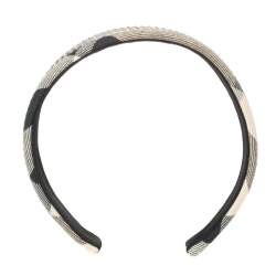 Pre Owned Burberry Beige Studded Novacheck Hair Band