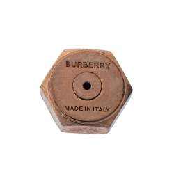 Burberry Two Tone Crystal Nut & Bolt Drop Earrings