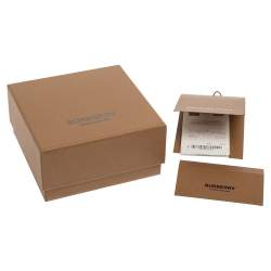 Pre Owned Burberry Palladium Plated White Faux Pearl Teardrop Earring