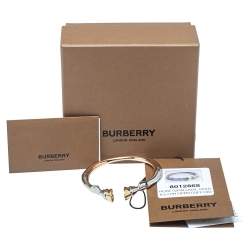 Pre Owned Burberry Three Tone Hoof Cuff Bracelet S