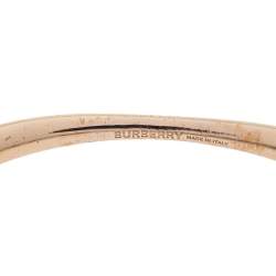 Pre Owned Burberry Three Tone Hoof Cuff Bracelet S