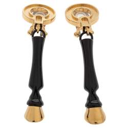 Pre Owned أقراط بربري ذهبي فاتح اللون متدلية