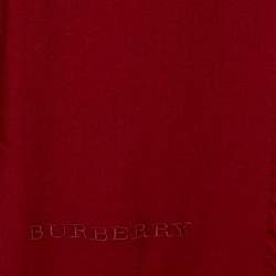 مملوكة مسبقًا وشاح بربري كشمير أحمر خفيف