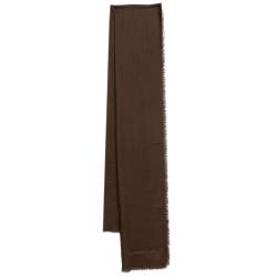 Pre Owned Burberry Brown Lightweight Cashmere Scarf