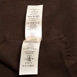 Pre Owned Burberry Brown Lightweight Cashmere Scarf