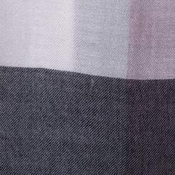 Pre Owned Burberry Lavender & Black Check Pattern Cashmere Scarf
