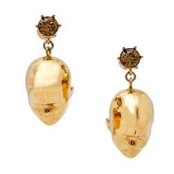 Pre Owned أقراط بربري دول مطلية ذهب متدلية