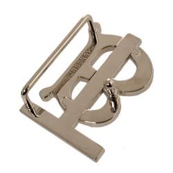 Pre Owned حزام بربري إبزيم أيقونة مونوغرامي ذو وجهين جلد بني/ أسود مقاس متوسط