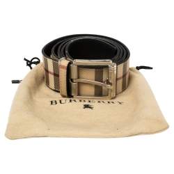 Pre Owned حزام بربري كانفاس كاروهات بيج نوفا حلقات وإبزيم 100 سم