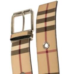 Pre Owned حزام بربري كانفاس كاروهات بيج نوفا حلقات وإبزيم 100 سم