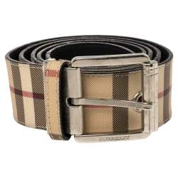 Pre Owned حزام بربري كانفاس كاروهات بيج نوفا حلقات وإبزيم 100 سم