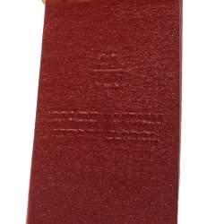 Burberry Beige/Red Haymarket PVC Plaque Belt 100CM