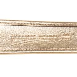 مملوكة مسبقًا حزام بربري إبزيم قصة ليزر كانفاس كاروهات هايماركت وجلد ذهبي/ بيج 100 سم