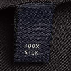 Pre Owned وشاح بربري حرير كاروهات أسود