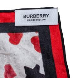 Pre Owned Burberry Multicolor Graffiti Print Silk Square Scarf