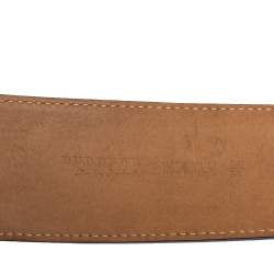 Pre Owned Burberry Black Leather Cecile Waist Belt 85CM