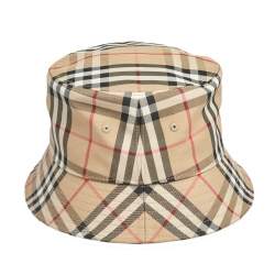 Burberry Beige Vintage Check Bucket Hat M