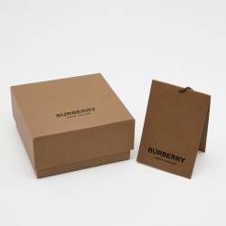 Pre Owned Burberry Doll Wood Enamel Gold Tone Brooch