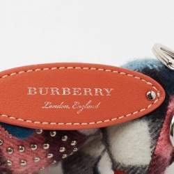 Pre Owned Burberry Multicolor Cashmere and Leather Sandra The Basset Hound Bag Charm